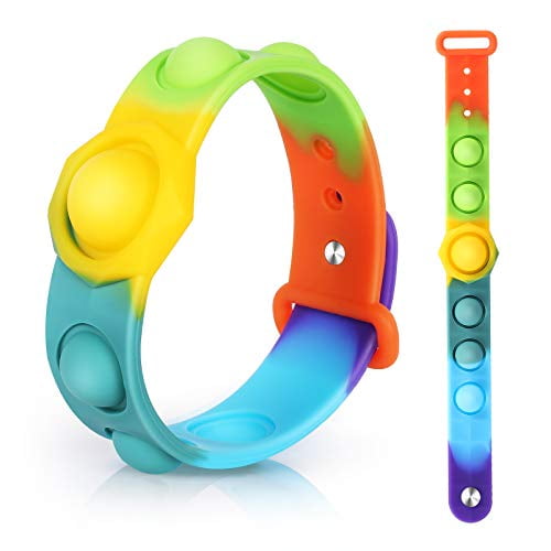 Stress Relief Wristband Fidget Toys 2 Pcs Wearable Push Pop Bubble Sensory Fidget Hand Finger Press Silicone Bracelet Toy for Kids Anxiety Autism Portable Simple Dimple Sensory Fidget Bracelet Stress Relief Wristband Fidget Toys 2 Pcs Wearable Push Pop Bubble Sensory Fidget Hand Finger Press Silicone Bracelet Toy for Kids Anxiety Autism Portable Simple Dimple Sensory Fidget Bracelet